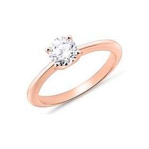 14 karaat rosegouden ring met Diamant