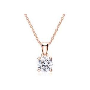 Ketting in 14k rose goud met Diamant, LAB grown