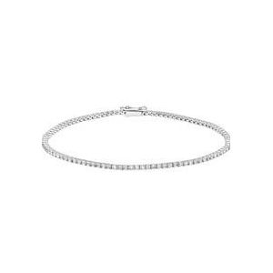 Tennisarmband met labgekweekte diamanten, witgoud, platina