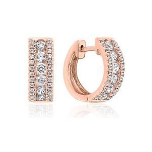 Creolen voor dames in roségoud met Lab Grown diamanten