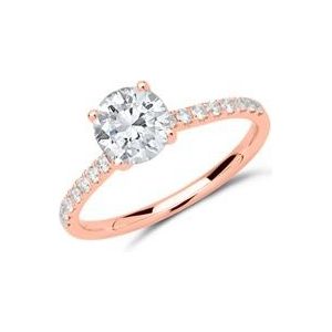Verlovingsring 18 karaat roségoud met Diamanten