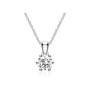 Ketting in 14k wit goud met LAB growne Diamant