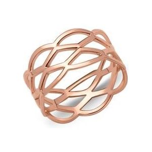 Dames hipster ring gevlochten rose goud