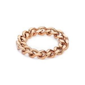 Damesring treasure chain van roségoud verguld roestvrij staal