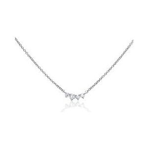 Dames ketting in 14 karaat witgoud met Diamanten