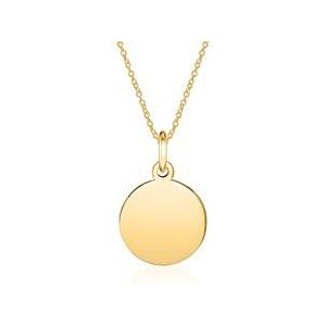Gouden ketting met ronde hanger voor dames