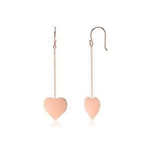 Hart oorbellen van roségoud verguld sterling zilver