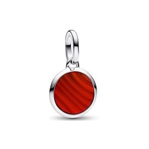 Mini medaillon charm graveren, sterling zilver, ME, glas