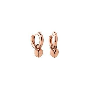 Ocean heart creolen in roségoud verguld roestvrij staal