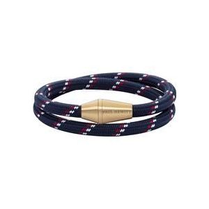 Conic wrap nylon armband met dubbele rij, donkerblauw