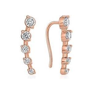 Oorbellen voor dames in roségoud met diamant