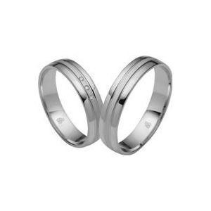 Trouwringen van witgoud, platina, palladium 3 Diamanten