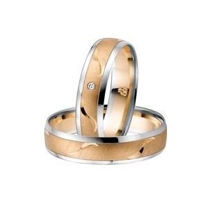 Trouwringen rood en witgoud 5mm
