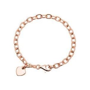 Roségoud vergulde 925 sterling zilveren armband hart graveerbaar
