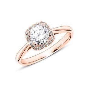 18 karaat rosegouden ring met Diamanten