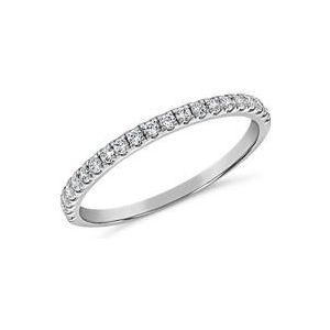 Halve Eternity ring met laboratoriumdiamanten, witgoud, platina