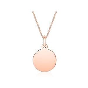 Dames ketting met cirkel hanger in rose goud