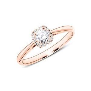 14k rose gouden ring met Diamanten