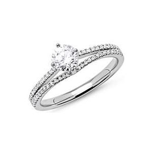 Ring 18 karaat witgoud met Diamanten
