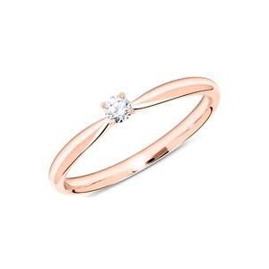 14k rosegouden verlovingsring met Diamant 0.10 ct.