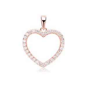 Hart hanger 925 roségoud verguld zilver