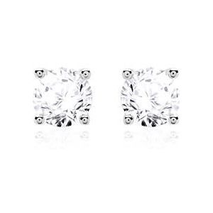 Dames Diamanten oorbellen in 14k witgoud