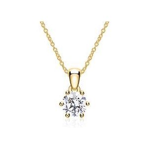 Ketting in 14k goud met Diamant, LAB grown