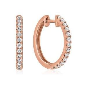 Oorbellen voor dames in roségoud met diamant