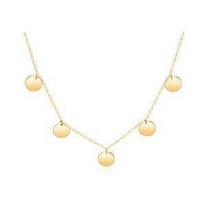 Ketting van 925 verguld zilver met hangertjes
