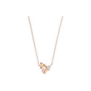 Ketting voor dames in 925 zilver, roségoud verguld