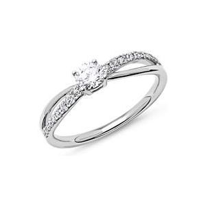 18 karaat witgouden ring met Diamanten
