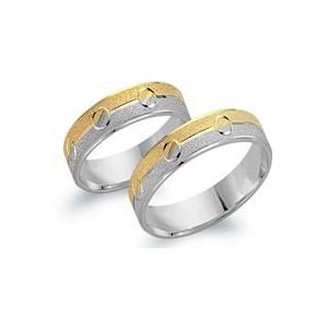 Trouwringen 14 karaat geel witgoud
