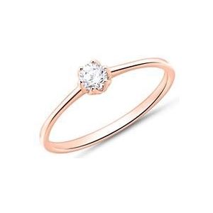 14 karaat roségouden verlovingsring met Diamant