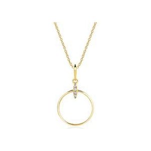 Damescirkelcollier in 9 karaat goud met Zirkonia