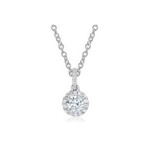 Halo hanger 18k witgoud Diamanten