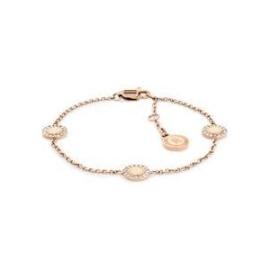 Gegraveerde armband voor dames van roségoudkleurig roestvrij staal