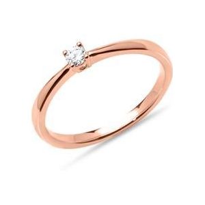 Verlovingsring in 14 karaat roségoud met Diamant, 0.10 ct.