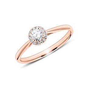 14k rosegouden verlovingsring met Diamanten