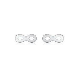 14 karaat witgouden infinity stud oorbellen voor dames