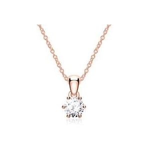 Diamanten ketting voor dames in 14 karaat roségoud