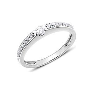 14k witgouden Diamanten verlovingsring
