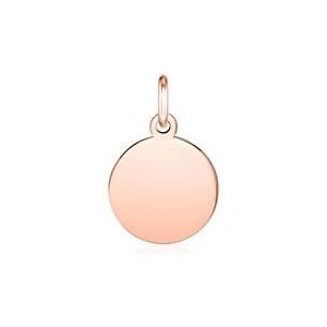 Gegraveerde cirkelhanger in 14 karaat roségoud
