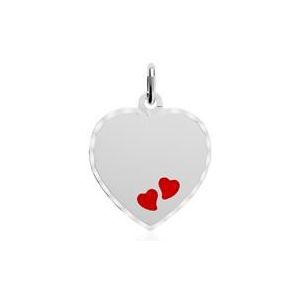 Gravure ketting hanger harten in 925 sterling zilver