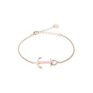 Ankerarmband in roestvrij staal, roségoud verguld