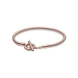 Rose slang schakelarmband met t-sluiting
