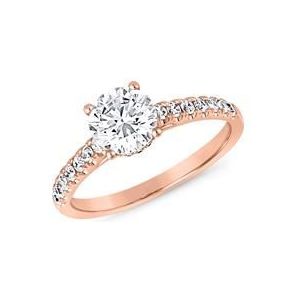 Verlovingsring met labgekweekte diamanten in roségoud