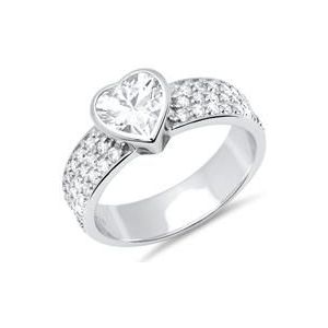 925 sterling zilveren vingerring met steenzetting