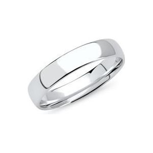 Graveerbare herenring in 14 karaat witgoud