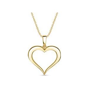 14 karaat gouden ketting met hartjes hanger voor dames