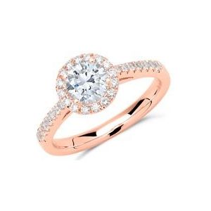 Verlovingsring 18 karaat roségoud met Diamanten